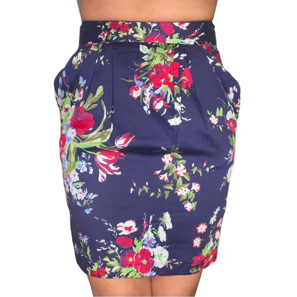 Topshop Floral Skirt with Pockets